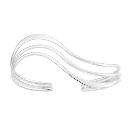 Wavy Wide Cuff Bangle