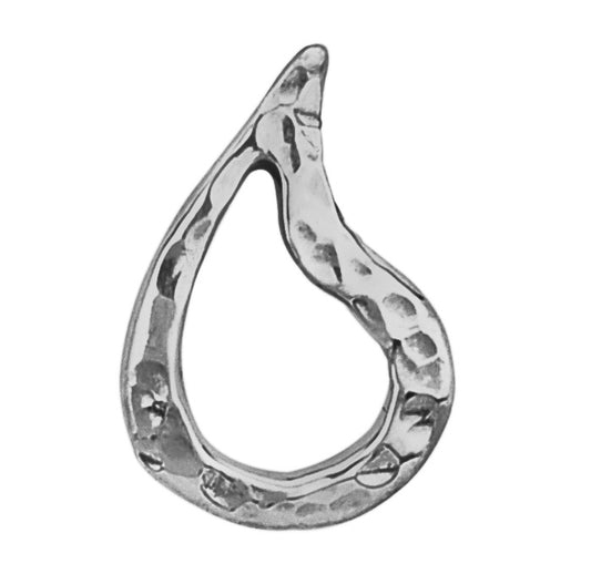 Hammered teardrop Stud Earrings