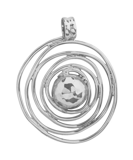 Swirl Wire and Ball Round Pendantt