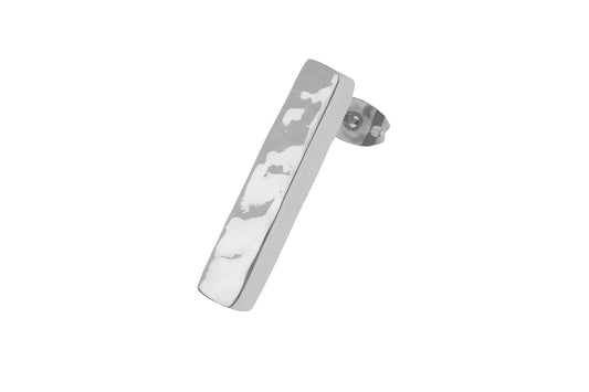 Hammered Bar Stud Earrings