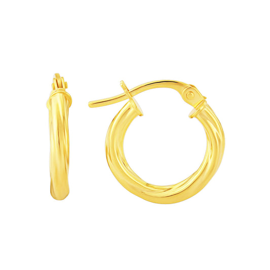 D01-5001 9ct YG Small Rope Hoops