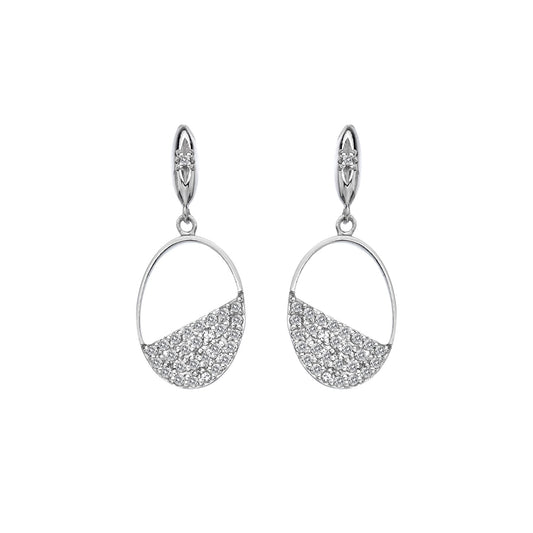 DE622 Sil Horizon Wht Topaz Oval ER