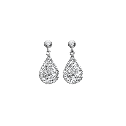 DE735 T/drop wh/topaz earrings