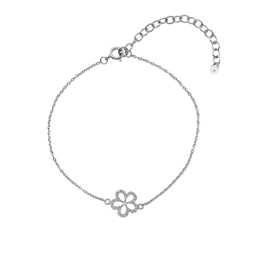 Silver Gentle cluster flower slider Bracelet