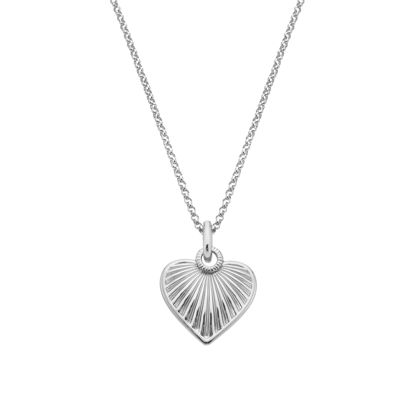 DP1029 Essence Heart Pendant Sil Shell Heart Pend+Chain