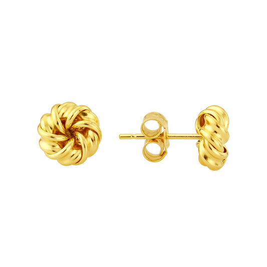 E39-5037-Y 9ct YG Rope Knot Earrings