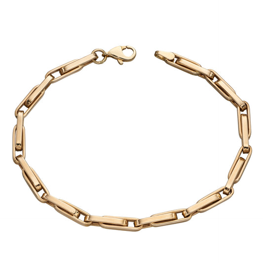 9ct Yellow Gold Double Oval Link Bracelet