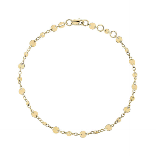 GB525 9ct YG multi disc bracelet