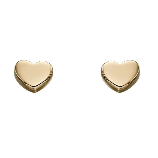GE2179 9ct YG Heart stud ER