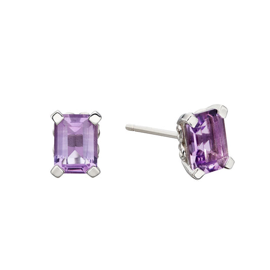 Amethyst Stud Earrings