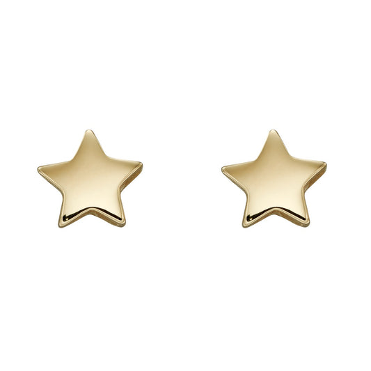 GE2366 9ct YG Star Stud Earrings