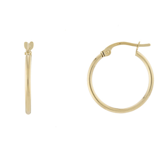 GER149 9ct YG Small Hoop Earrings