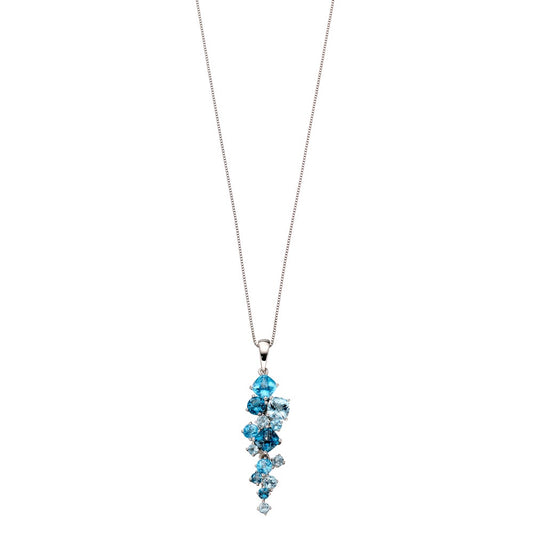 GP2117T 9ct WG multi BT clust pendant