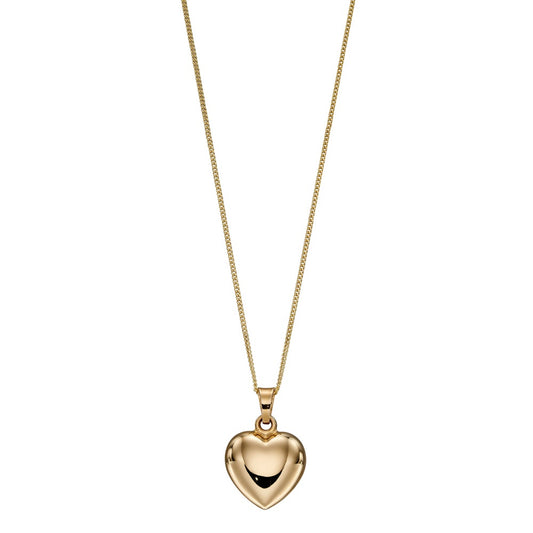 GP2261 9ct YG bulbous heart pendant