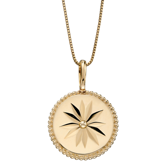 GP2281 9ct YG Wellness Disc Pendant