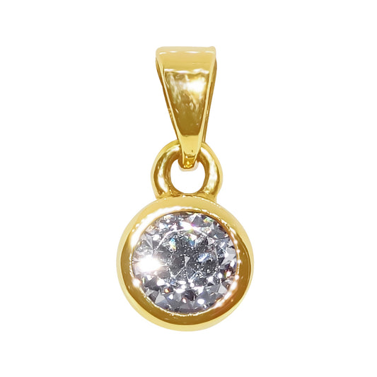GPD6 9ct YG CZ Rub Pendant
