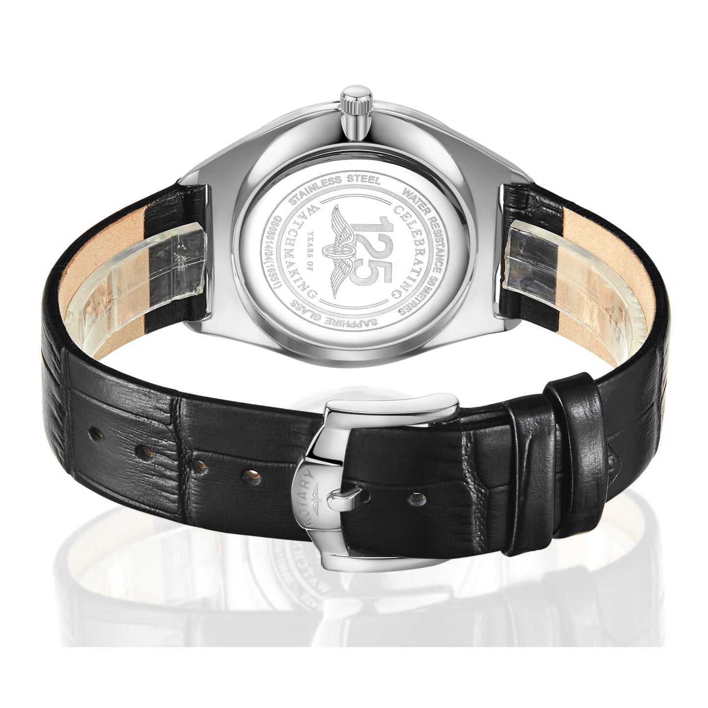 Ultra Slim Black Strap Watch