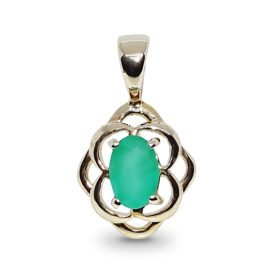 J40-9452-12 9ct YG Celtic Em Pendant