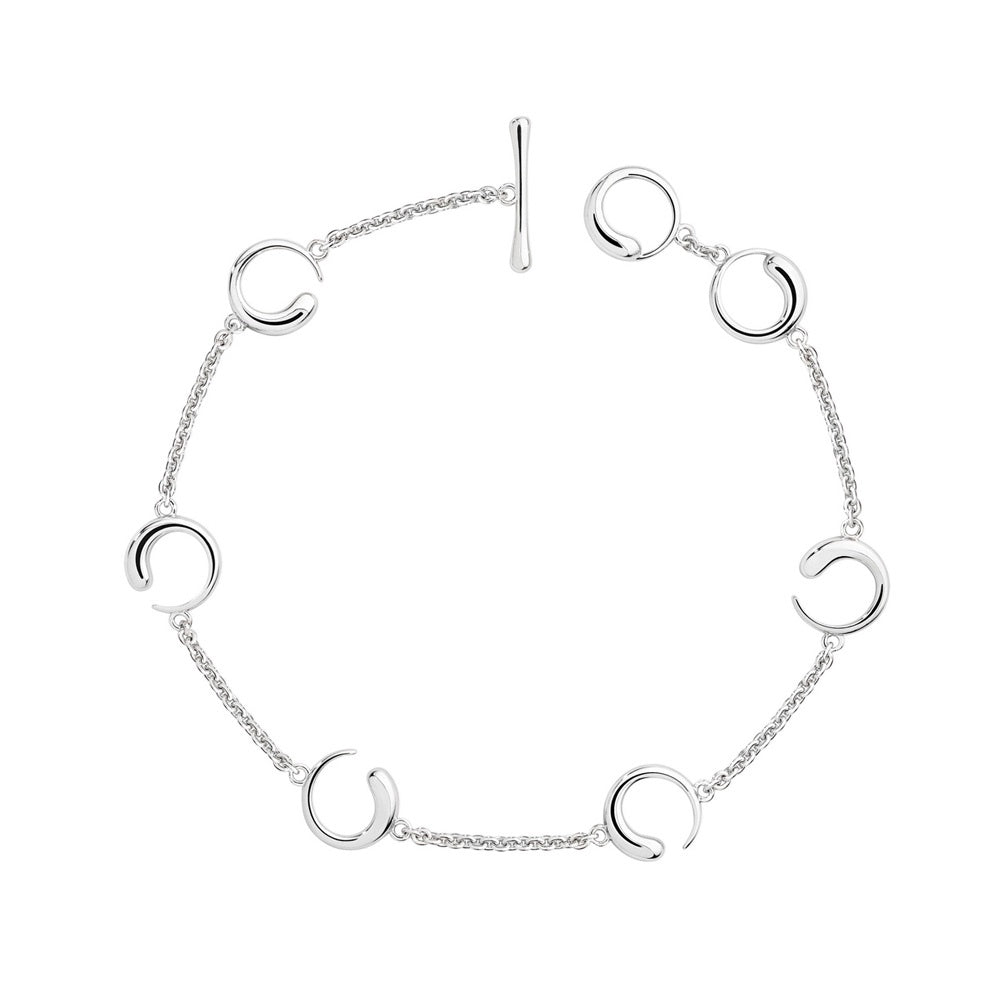 Silver Luna T-Bar Bracelet