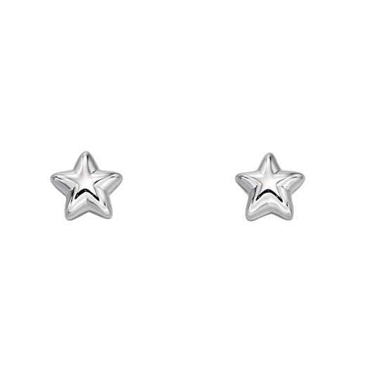 Elle - Silver Medium Star Stud Earrings