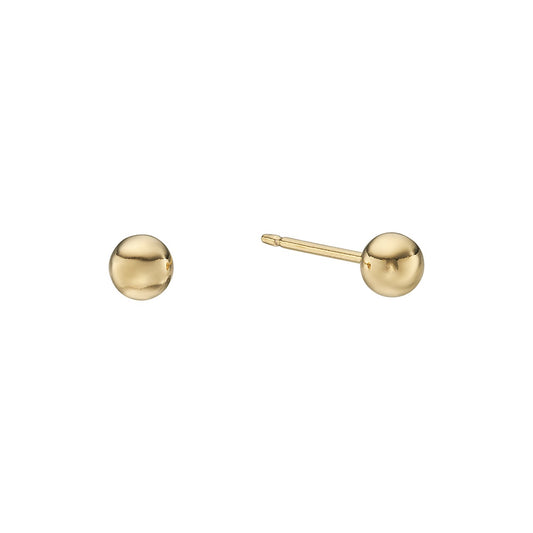 Claudette-Silver Yellow Gold Plated Ball Stud Earrings