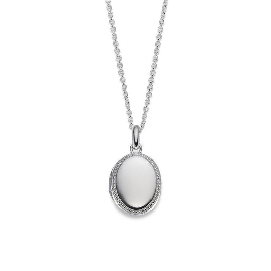 LSN0479 Margot-Sil Beaded Oval Locket