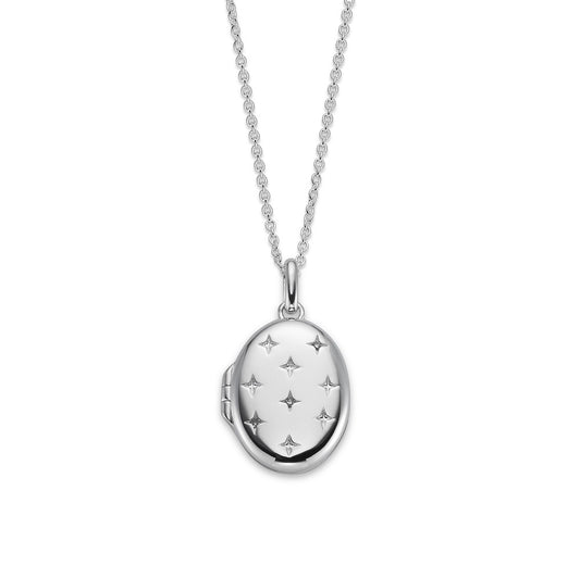 LSN0507 Taylor-Sil Dia Star Pattern Locket