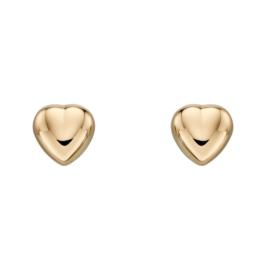 GE2213 9ct YG heart stud earring